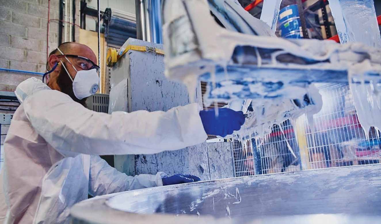 Technician working in a materials laboratory