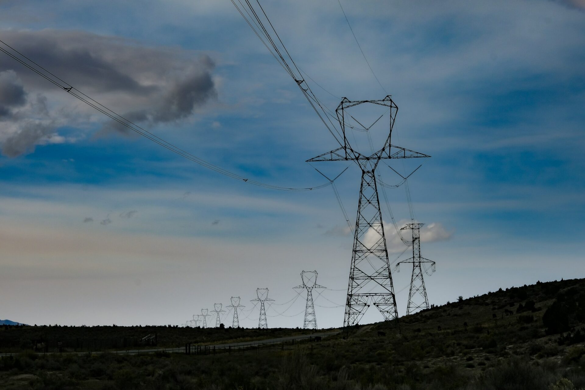 Steel electricity transmission tower